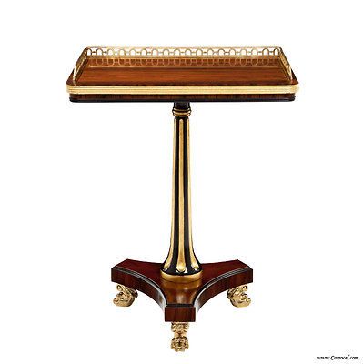 antique pedestal end table