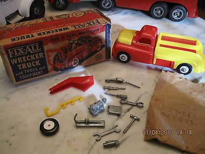 Vintage Marx Fix All Toy Wrecker Truck With Tools & Equipment New Old