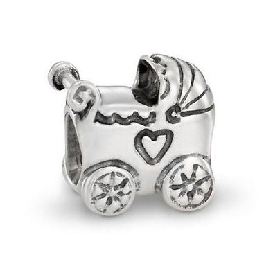 SILVER PANDORA LOVELY ALE 925 STAMPED PRAM/CARRIAGE CHARM 790346