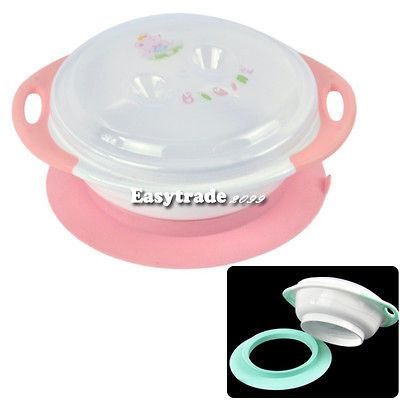 Cute Baby Infant Stay Put Bowl Wall Suction Feeding Bowl Dishes ESY1