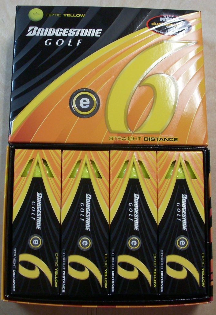 E6 2 Dz Optic Yellow Golf Balls   New  Free USPS Priority Lower 48