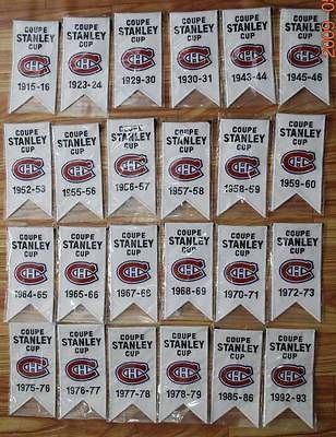 Complete 24 Montreal Canadiens Stanley Cup CHAMPIONS Banners Set