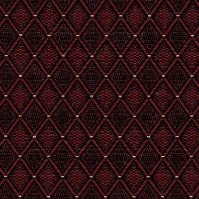 Burgundy Jacquard Diamond Upholstery Drapery Fabric