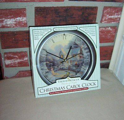 FELDSTEIN THOMAS KINKADE CHRISTMAS CAROL CLOCK   12 CHRISTMAS CAROLS
