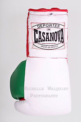 CASANOVA PRO BOXING GLOVES   FULL LEATHER w/ ATTACHED THUMBS