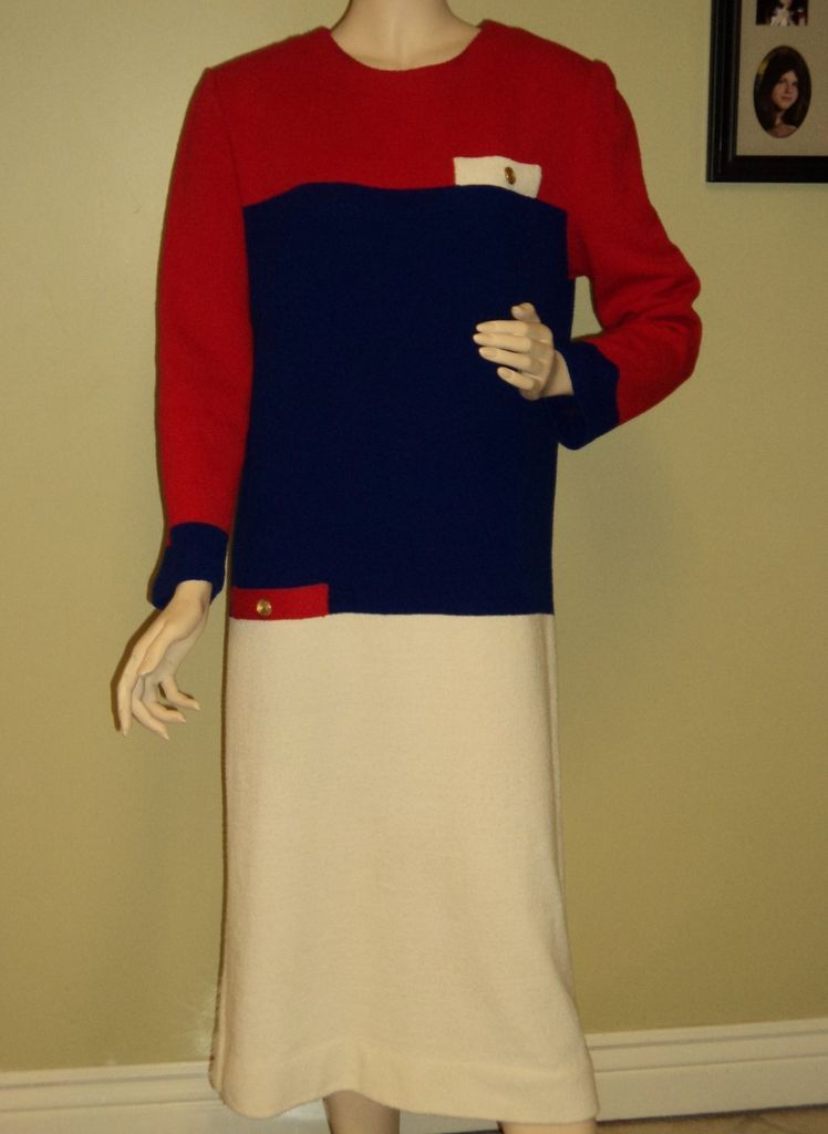Castleberry LTD Red, White and Blue Bouckle Dress Size 14
