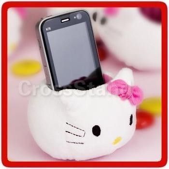 4x HELLO KITTY PLUSH TOY TABLE CELL CELLULAR PHONE HOLDER STAND