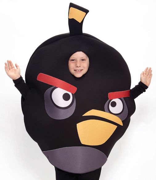 Kids Boys Girls Angry Birds Black Bird Halloween Costume