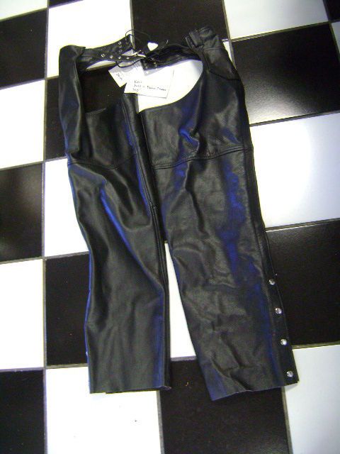 MENS CHAPS BLACK XL XLARGE JUST A DAMN PAIR OF CHAPS HARLEY HONDA