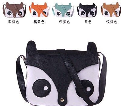 New Fashion Lovely Owl lady womens PU shouder bag day clutch bag