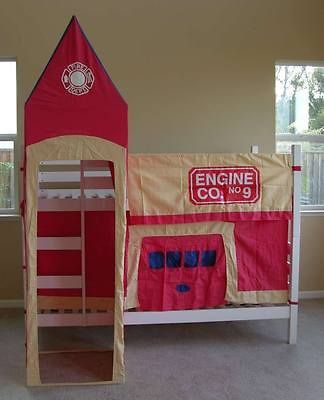 New Firehouse Tent Set For Twin Loft Bunk Bed