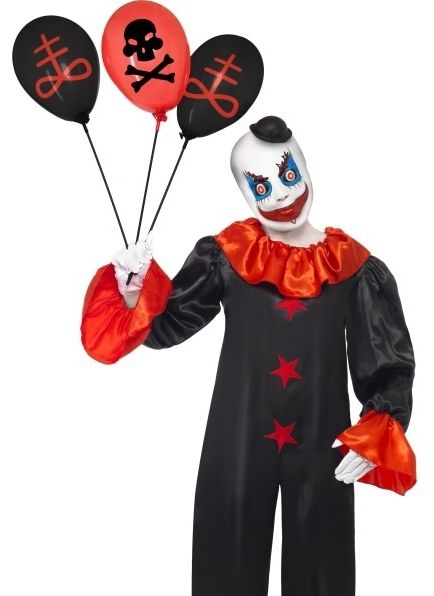 Schitzo Living Dead Doll Scary Clown Halloween Fancy Dress Costume