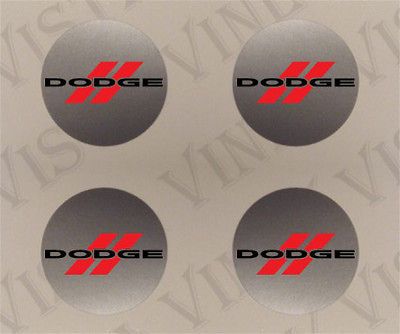 4x New Dodge Logo Emblem w/ Stripes Wheel Hub Center Cap decal sticker