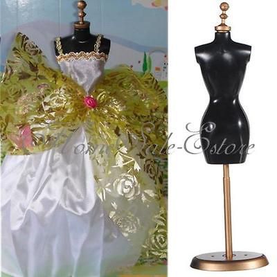 Barbie Doll Stand Detachable Display Holder Dress Clothes Gown Model