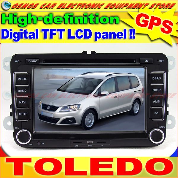 SEAT Toledo Car DVD Player GPS Navigation In dash Stereo Radio System