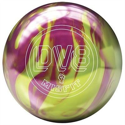 DV8 MISFIT YEL/MAGENTA BOWLING ball 15 lb NEW BALL IN BOX 