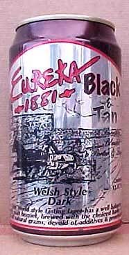 EUREKA 1881 BLACK & TAN Beer CAN w/ Horse Race, Smithton, PENNSYLVANIA