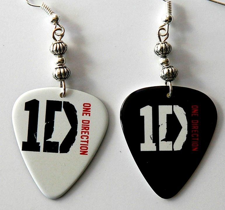 One Direction 2 Sided Guitar Pick Earrings