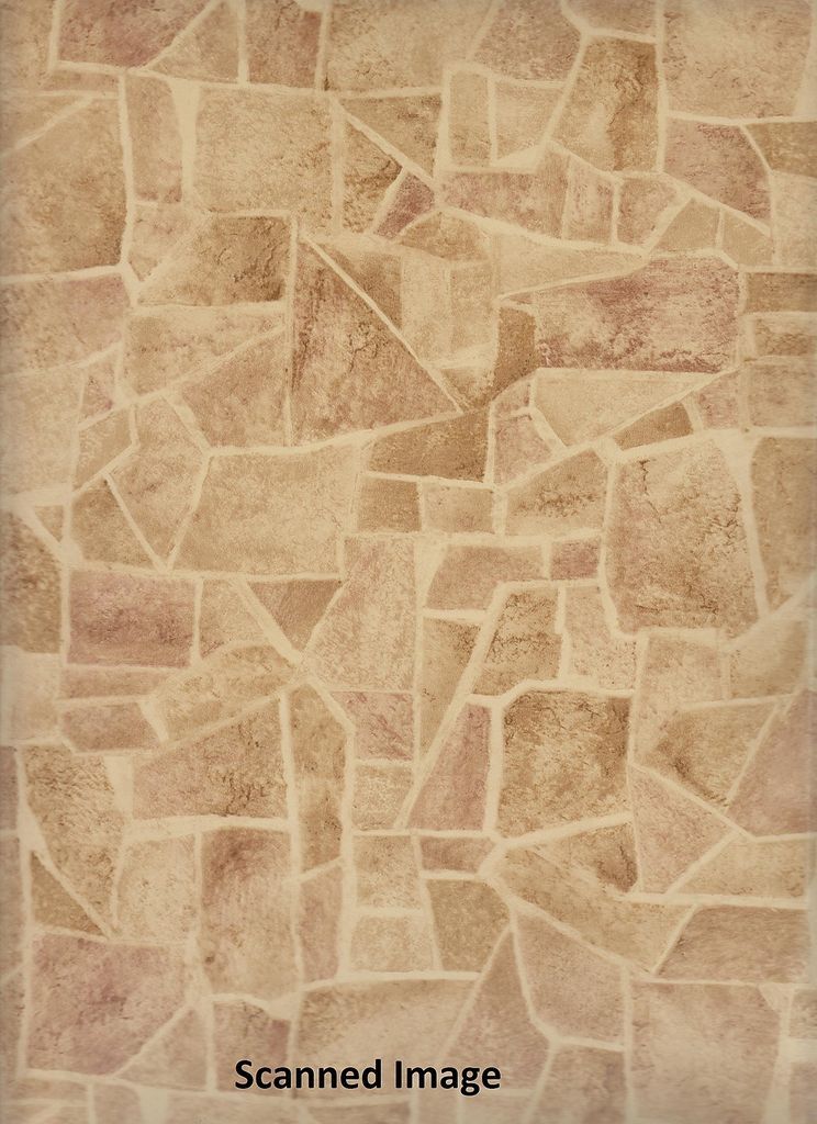 Stone Tile Wallpaper/ Mosiac Tile Sidewall / Gold Brown Background
