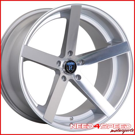 370Z Rohana RC22 Deep Concave Silver Staggered Wheels Rims