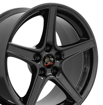 18 9 10 Black Saleen Style Wheels Rims Fit 94 04 Mustang® GT