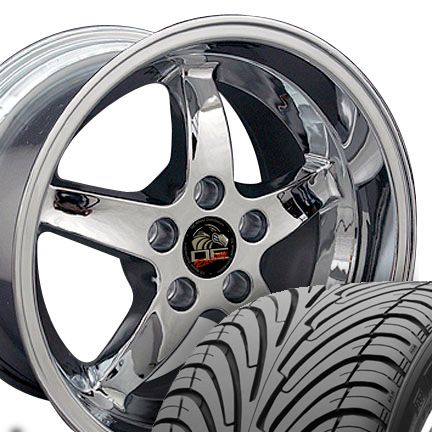 10 5 Chrome Cobra Wheels Nexen Tires Rims Fit Mustang® 94 04