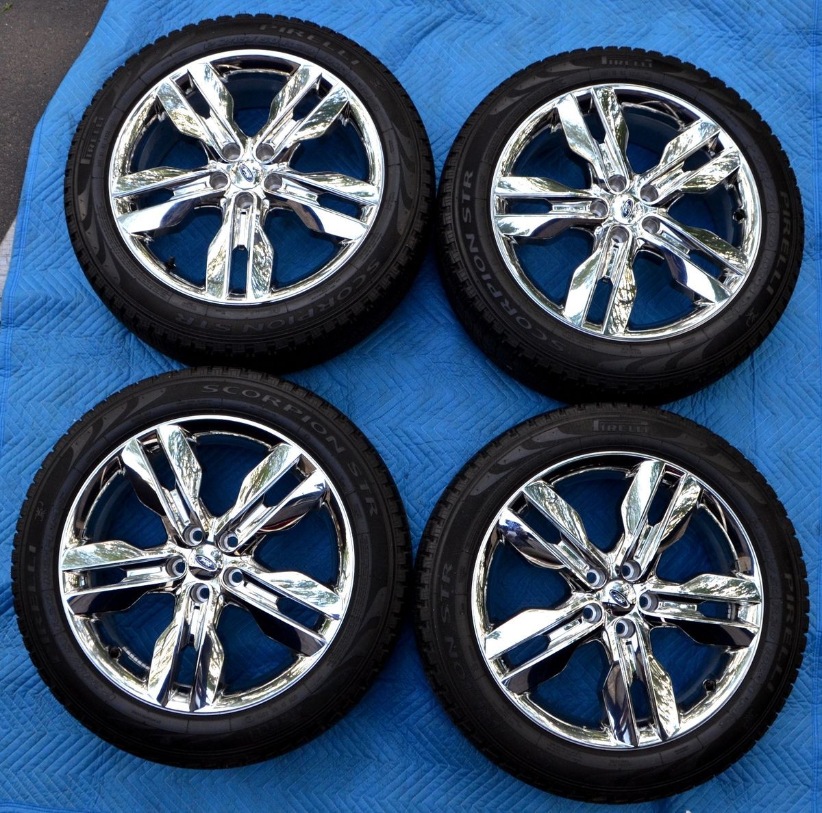 2012 Ford Edge Chrome Clad Wheel Rim and Tire Set of 4   NEW Take Offs