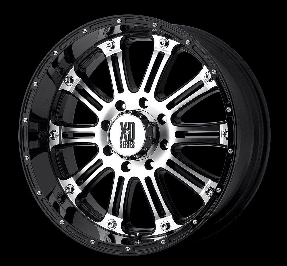 16 inch KMC XD Hoss Black Wheels Rims 8x6 5 8x165 1