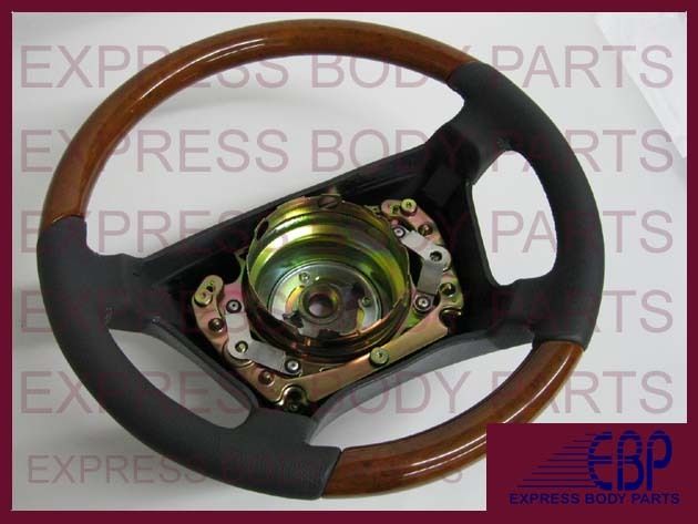 Mercedes Benz Steering Wheel Leather Wood W140 Gray Grey Light Wood